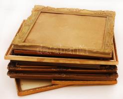 10 db különböző képkeret, fa, néhány közepes állapotban, 24×17-40×30 cm