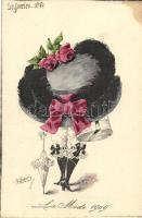 La Mode en 1909 / fashion hat, Le Sourire No. 61. s: Roberty (EK)