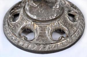 Figurális angyalkás díszítésű talpas személyzeti csengő, törvény védve jelzéssel, működőképes állapo...