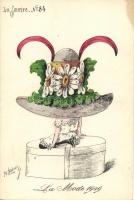 La Mode en 1909 / fashion hat, Le Sourire No. 84. s: Roberty (fl)