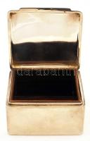 Ezüst(Ag) mesterjegyes asztali doboz fa betéttel, 10x9x5 cm, br: 334 g