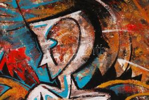 Fenster T. Gábor (1981-): Győzelem. Akril, farost, jelzett, 60×80 cm