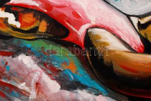 Fenster T. Gábor (1981-): Flaming June. Akril, farost, jelzett, 50×60 cm