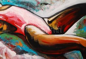 Fenster T. Gábor (1981-): Flaming June. Akril, farost, jelzett, 50×60 cm