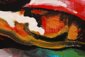 Fenster T. Gábor (1981-): Flaming June. Akril, farost, jelzett, 50×60 cm