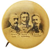 Osztrák-Magyar Monarchia ~1914-1918. "Viktor Dankl von Krasnik, Moritz Auffenberg von Komarów, Franz Conrad von Hötzendorf" fém jelvény (25mm) T:2,2- Austro-Hungarian Monarchy ~1914-1918. "Viktor Dankl von Krasnik, Moritz Auffenberg von Komarów, Franz Conrad von Hötzendorf" metal badge (25mm) C:XF,VF