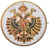 Osztrák-Magyar Monarchia ~1914-1918. Aranyozott, zománcozott osztrák címeres fém patrióta jelvény (23mm) T:2  Austro-Hungarian Monarchy ~1914-1918. Gilt, enamelled metal patriotic badge with coat of arms of Austria (23mm) C:XF