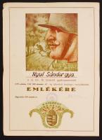 1939 A m. kir. 16. gyalogezrednél teljesített szolgálat emlékére kiállított emléklap 30x40 cm