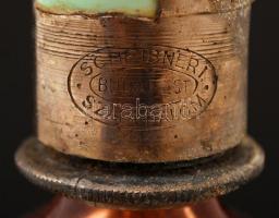 cca 1910 Szeged Cs. M. V. és K. I. szikvízgyár Rt. szikvizes szifon nemzetiszín porcelán betéttel jó...