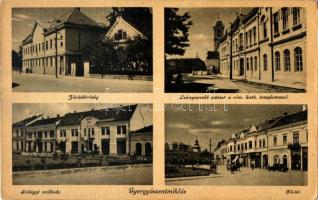 Gyergyószentmiklós, Szilágyi szálloda, járásbíróság, leánynevelő intézet; Ambrus fotó / hotel, court, girl school