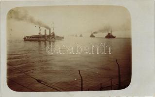 Pola, K.u.K. navy 'Schiffe in Linien' battleships, photo (Rb)
