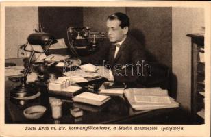 Szőts Ernő kormányfőtanácsos, a Stúdió üzemvezető igazgatója; Rádióélet reklám / Hungarian radio studio chef, Radio magazine advertisement