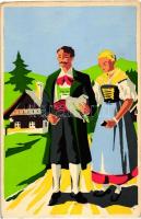 Trachtenserie 3. Steiermark, L. Fränk, Wien / Steiermark, folklore, Stájerország, folklór