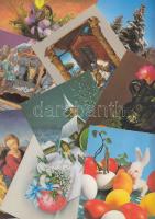 Kb. 545 db MODERN motívumlap dobozban; üdvözlő (húsvét, karácsony) virág, vallás / Approx. 545 modern motive cards in a box; greeting (easter, christmas) vlower, religion