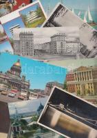 61 db MODERN főleg motívumlap, pár levéllel; művész / 61 modern mostly motive cards, with some letters, art