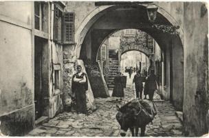 Rab, Arbe; street, folklore, donkey (EK)