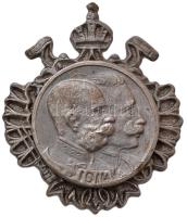 Osztrák-Magyar Monarchia 1914. Ferenc József és II. Vilmos fém patrióta jelvényen (18mm) T:1- Austro-Hungarian Monarchy 1914. Franz Joseph and Wilhelm II on metal patriotic badge (18mm) C:AU