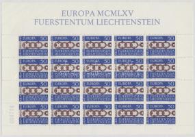 Europa CEPT minisheet, Europa CEPT kisív