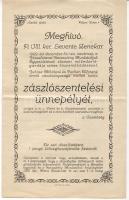 1919 Meghívó a VIII. ker. Levente Zenekar Zászlószentelésére