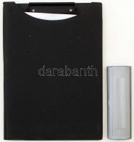 Fekete műanyag irattartó tollal és rotringgal kis tokban