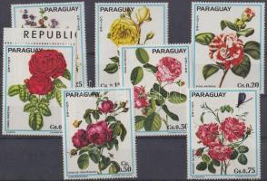 Rózsák sor (közte ívszéli bélyeg), Roses set (with margin stamp)
