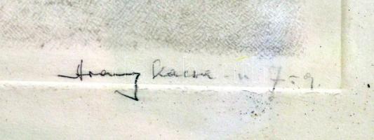 Olvashatatlan jelzéssel: Arany kacsa, Tabán, különleges fotótechnikai eljárással készült kép, jelzet...