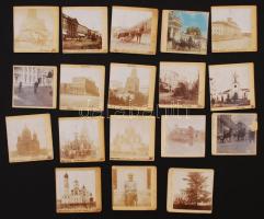 cca 1900 Oroszország, Moszkva 18 db fotó feliratozva / cca 1900 Russia, Moscow 18 photos with descriptions 9x10 cm