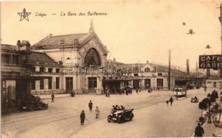 Liege-Guillemins railway station, cafe, automobile