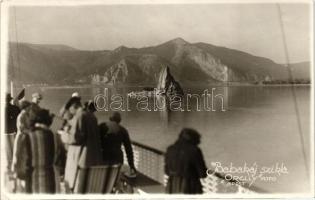 Vaskapu-szoros környéke, Babakáj szikla, Duna hajóról - 4 db háború előtti képeslap / all along the ...