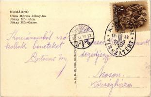 Komárom, Komarno; Jókai utca / Jókaiho / street 'vissza' So. Stpl