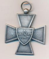 1940. "Nemzetvédelmi Kereszt / A Hazáért" kitüntetés mellszalag nélkül T:2,2-
Hungary 1940...