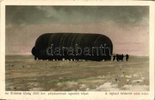 A léghajó felderítő útra indul, az Érdekes újság kiadása / Military WWI Balloon