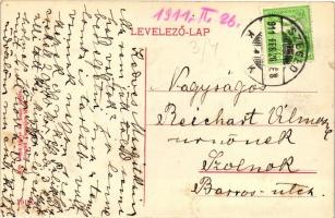 Szeged, Törvényszéki palota, villamos; kiadja Alth Lajos papírüzlete