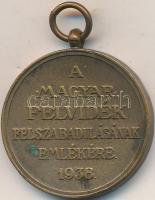 1938. "Felvidéki Emlékérem - II. Rákóczi Ferenc" Br emlékérem szalag nélkül T:2
Hungary 19...