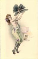 Wiener erotic art postcard M. Munk Nr. 684 s: Reznicek