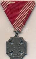 1916. "Károly-Csapatkereszt" cink kitüntetés mellszalaggal T:2- Hungary 1916. "Karl Troop Cross" zinc decoration with ribbon C:VF