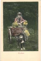 A tejhordó, folklór, kutya, Brabant, Dog cart with milk, Brabant, folklore