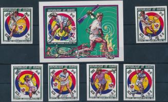 Nyári olimpia, Szöul vágott sor + vágott blokk Summer Olympics, Seoul imperforated set + imperforate...