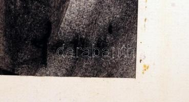 Fonó jelzéssel: Férfi fej. Szén, papír, 42×29 cm