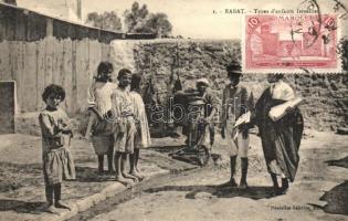 Rabat, Types denfants Israelites / jewish children, Judaica