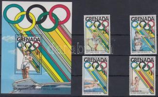 Nyári olimpia, Szöul 4 klf érték + blokk, Summer Olympics, Seoul 4 diff stamps + block