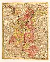Georg Balthasar Probst (1732-1801): Landgraviatus Alsatiae tam superioris quam inferi cum utroqe Marchionatu Badensi...(Baden és Elzász térkép), 37x44 cm