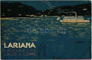 Lariana, Navigazione Lago di Como / Italian ship company, litho