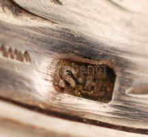 Indamintával díszített ezüst(Ag) teaszűrő, jelzett, 70,1 g