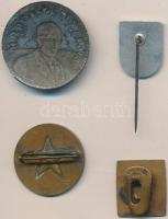 4db klf jelvény és kitűző, közte "Éljen a Köztársaság 1918.", "Van Hazánk, van mit me...