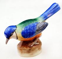 Herendi jégmadár, kézzel festett, hibátlan, jelzett, 10x13 cm