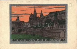 1913 Budapest I. Halászbástya, Magyar Földrajzi Intézet rt. Budapest sorozat 2. sz. (EK)