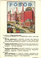 Budapest X. Kőbánya, Fősör Sörfőző Rt.; Gödöllői világ-jamboree sörcsapolója So. Stpl (fa)