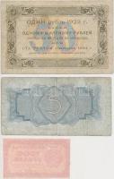 Szocialista Szövetségi Szovjet Köztársaság 1921. 1000R + Szovjetunió 1923. 50R + 1934. 5R T:III,III-...