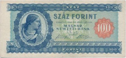 1946. 100Ft vízjeles T:III,III- Adamo F26